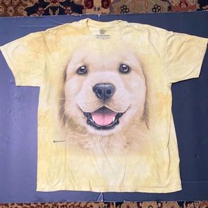 The mountain Gold Retriever Puppy face T shirt “ Custom”